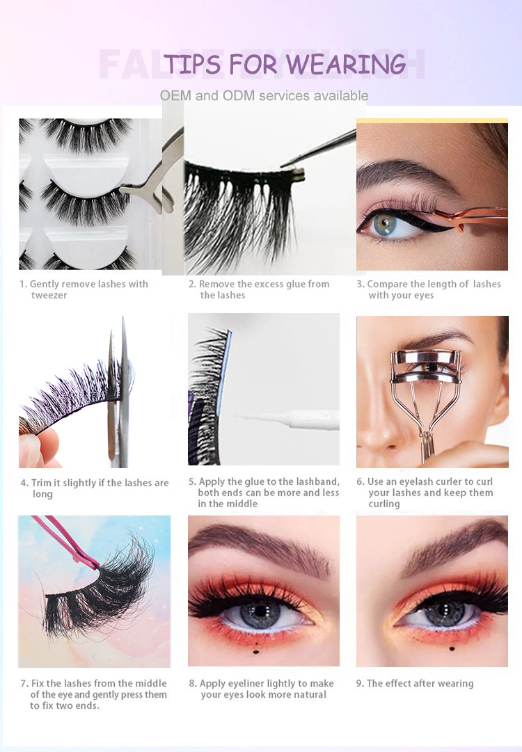 Support Customization Mink Wispy Lashes Full Strip Small Natural 3D Mink Lashes