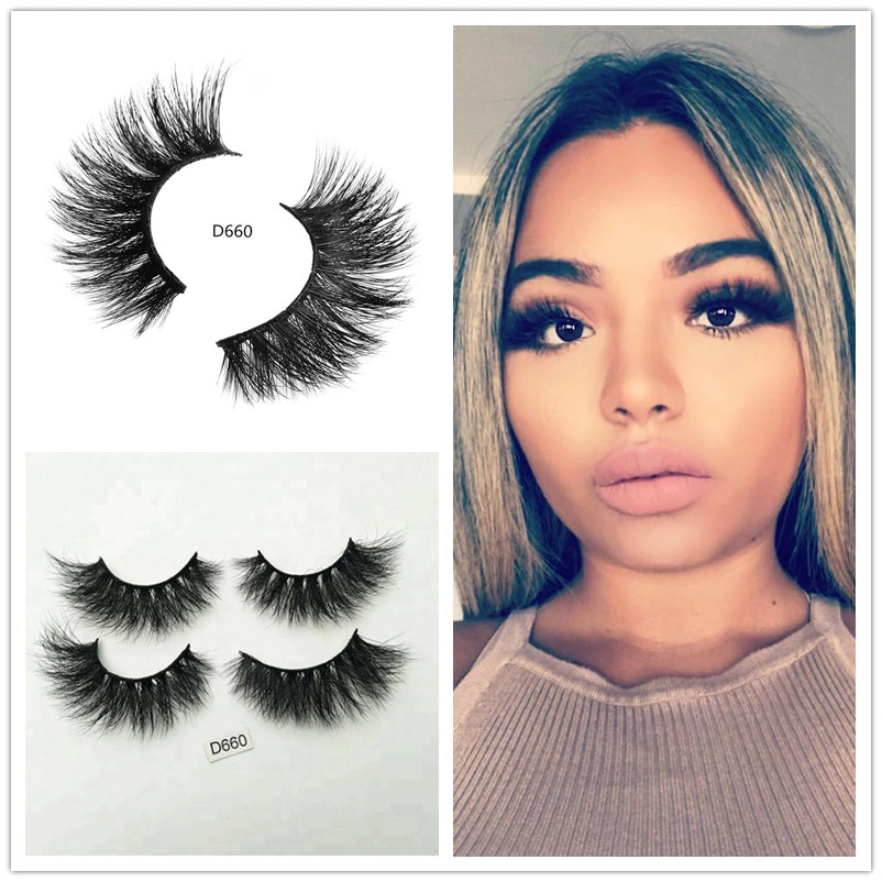 3D Fluffy Mink Eyelash Wispy Thick Strips Lashes with Private Logo Packaging