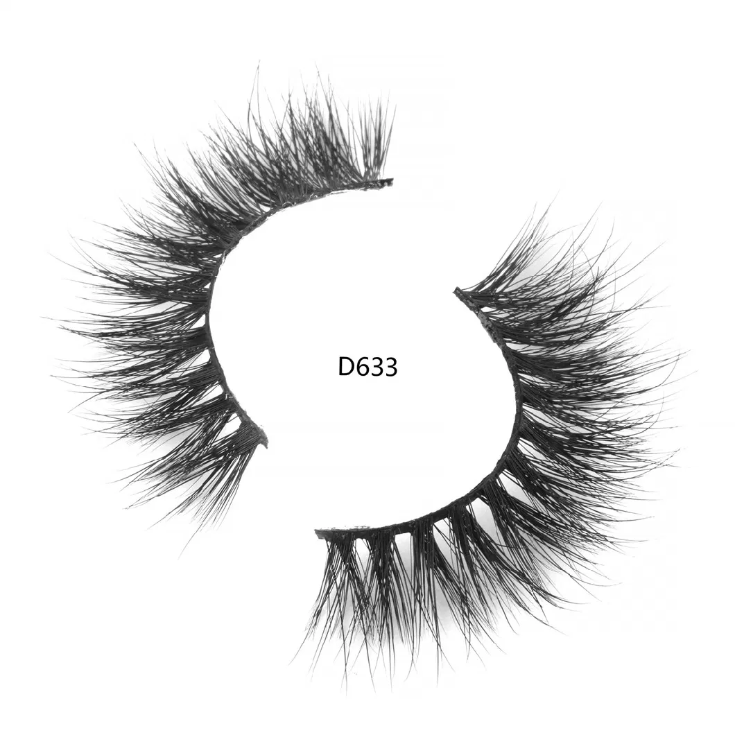 3D Fluffy Mink Eyelash Wispy Thick Strips Lashes with Private Logo Packaging