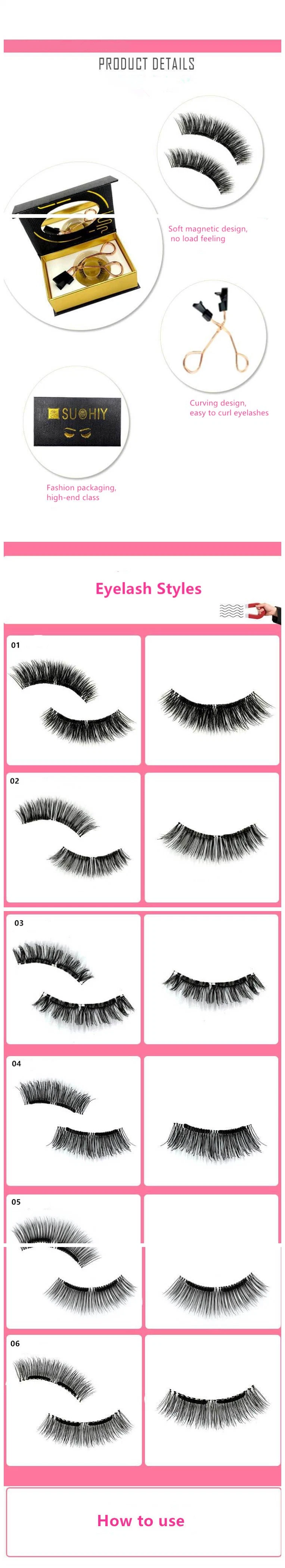 Quantums Magnetic Eyelashes Extension Silk Mink Eyelash OEM Private Label Lashes