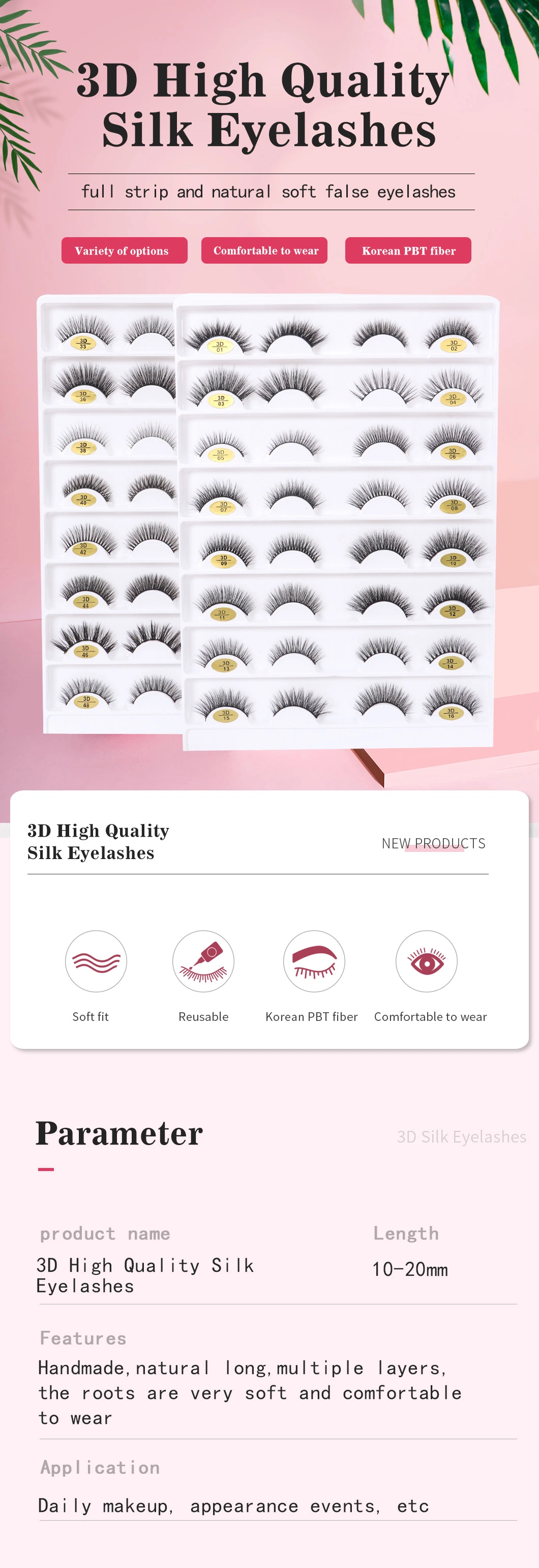 3D 5D Faux Mink Eyelashes Natural and Thin Eyelash Extension Vendor Customized Boxes False Eyelash Packaging Box Silk Mink Lashes