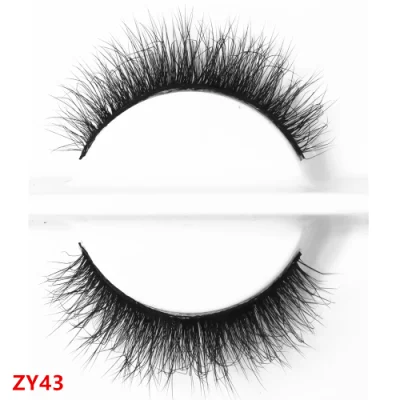 Ciglia finte, Tecnologia Flat Lash, Fascia per ciglia super sottile, Fibre per estensione ciglia reali, Riutilizzabili, Ciglia a strisce adatte alle lenti a contatto, Stile Royal Silk, 1 paio